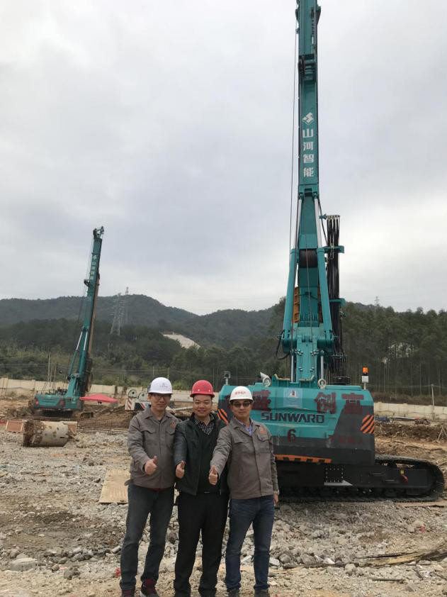星級品質+星級售后，所以他選擇了山河智能旋挖鉆機