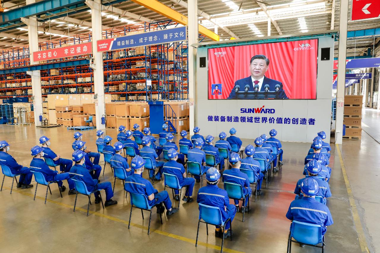 振奮人心！山河智能黨員干部集中收看黨的二十大開幕會盛況